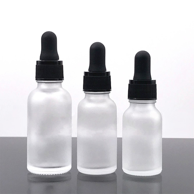 ขวดน้ำมันหอมระเหยแก้ว Frosted Dropper ความจุหลายขนาด 5ml 10ml