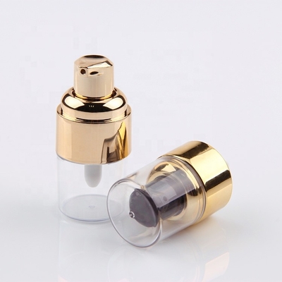 ปั๊มบำบัดอลูมิเนียมสีทอง 20/410 สำหรับขวดเครื่องสำอาง