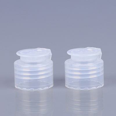 ฝาด้านบนพลิกโปร่งใสสำหรับขวด 20mm 24mm PP ฝาขวดโลชั่น