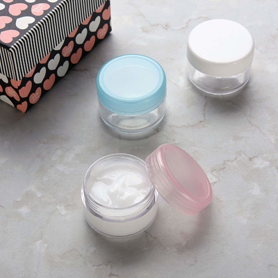 ODM 10ml ขวดครีมเครื่องสำอางขวดพลาสติกเปล่าพร้อมฝา PP