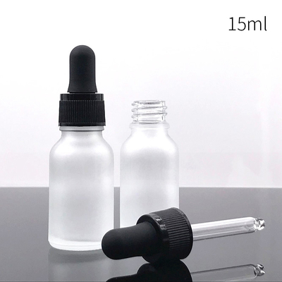 ขวดน้ำมันหอมระเหยแก้ว Frosted Dropper ความจุหลายขนาด 5ml 10ml