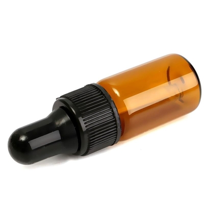 ขวดน้ำมันหอมระเหย 5ml ขวดหยดแก้วสีน้ำตาลขนาดเล็ก