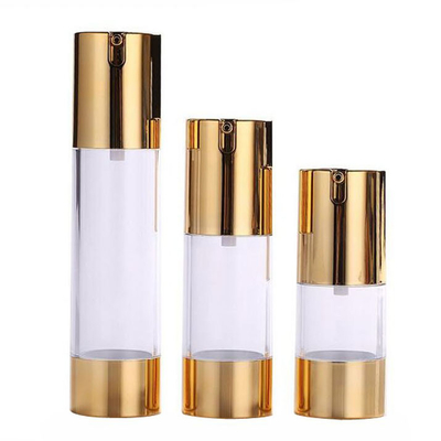 พลาสติก AS 50ml 30ml 15ml ขวดปั๊มสุญญากาศสำหรับเครื่องสำอาง
