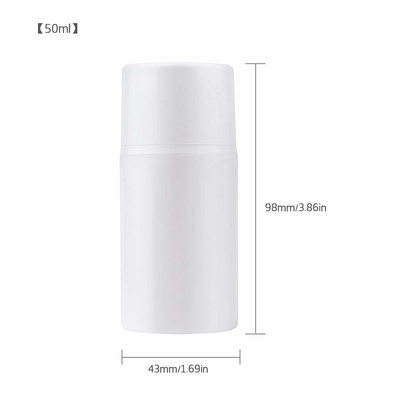 โลชั่น PP ขวดปั๊มสุญญากาศ 50ml พร้อมการพิมพ์สกรีน