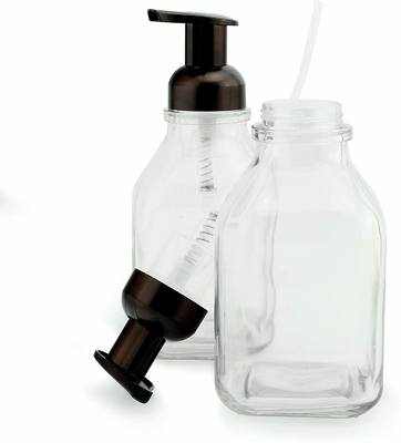 ขวดปั๊มโลชั่น LinDeer Black PET 500ml ใส